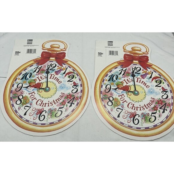 Vintage Paper Magic Group 2 It’s Time For Christmas Die Cut Decoration Paper 12” - Picture 1 of 14